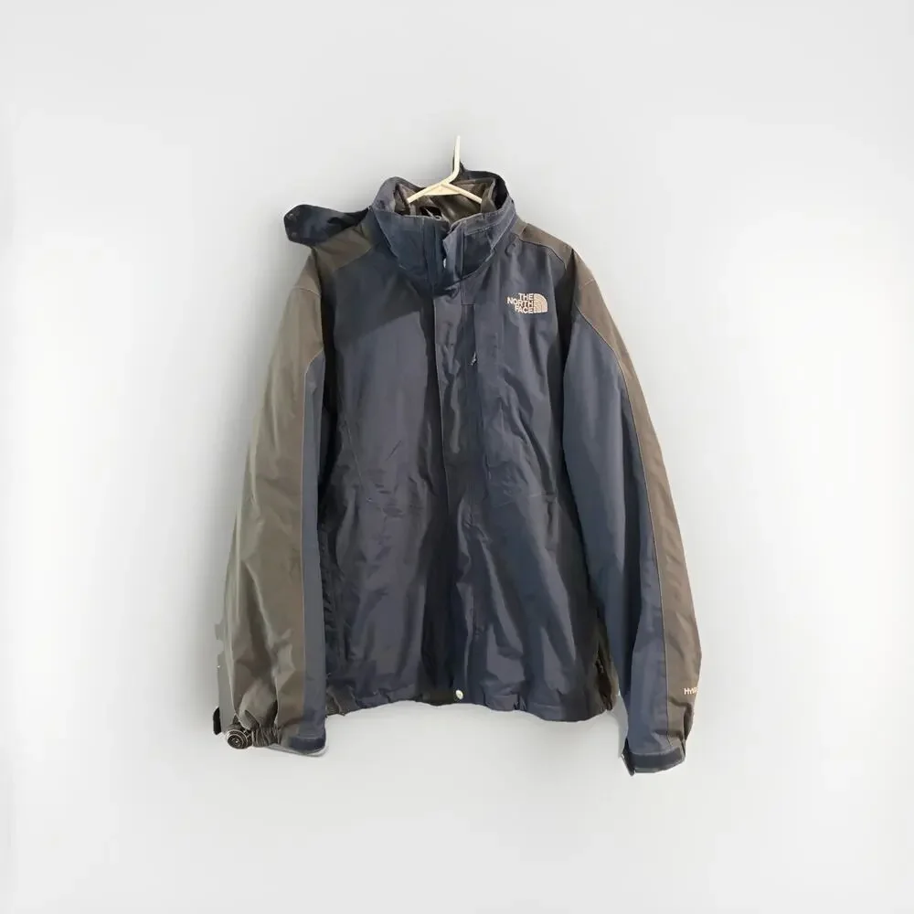 North Face Hyvent 3 in 1 Jacket Mens Sz XL Blue Gray Waterproof Hiking Outerwear